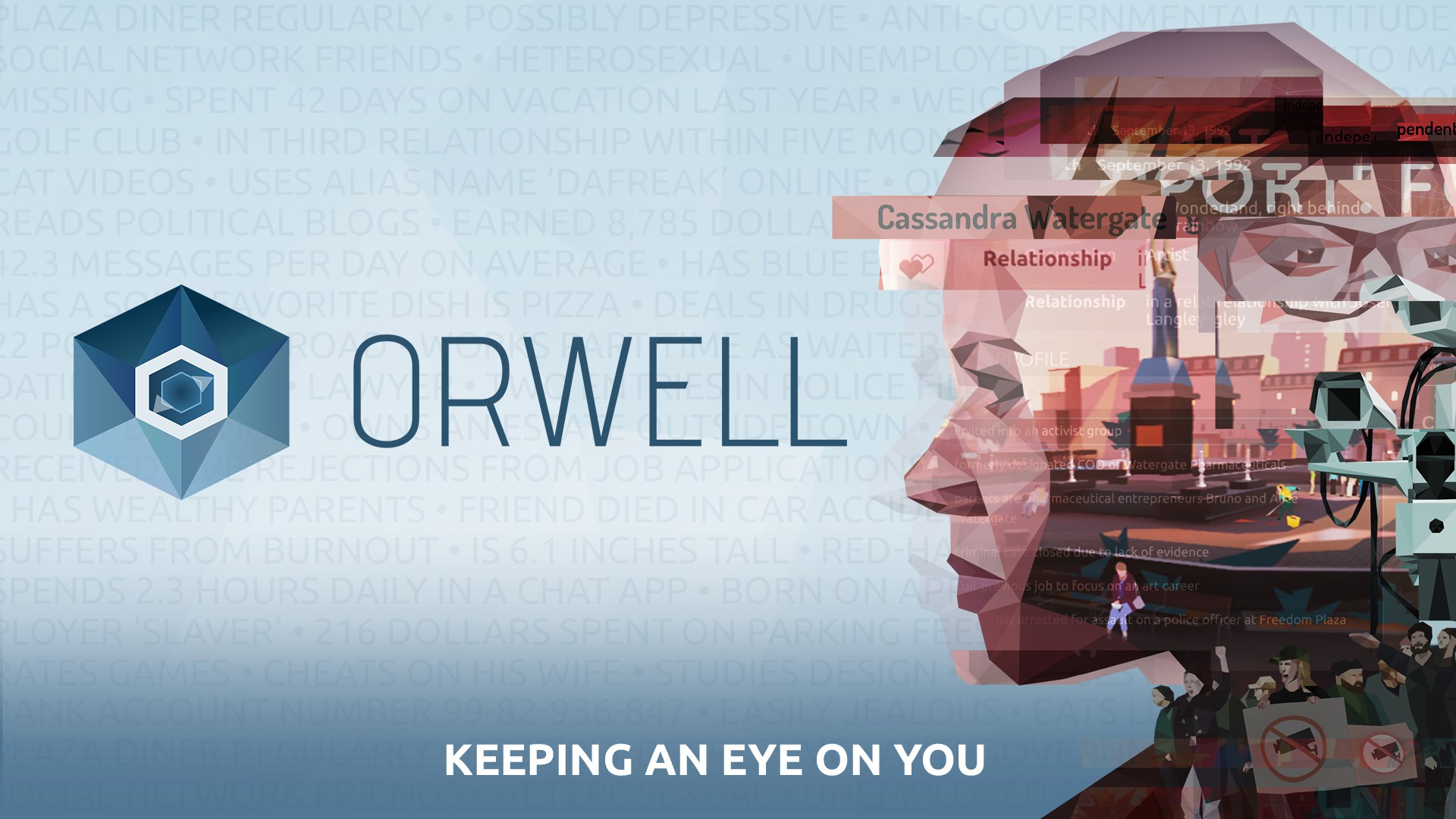 Orwell keeping an eye on you finish work